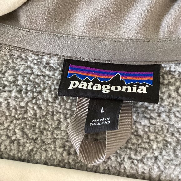 Patagonia Womens Grey Better Sweater 1/4 Zip Pullover Jacket Size L - Picture 9 of 11